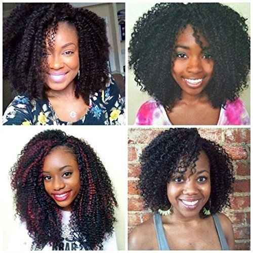 Luxnovolex Brazilian Curly Bundles Human Hair Kinky Curly 4 Bundle Short Virgin Human Hair Deals 50g/Bundle Unprocessed Remy Jerry Curly Brazilian Hair Bunldes Human Hair Weave
