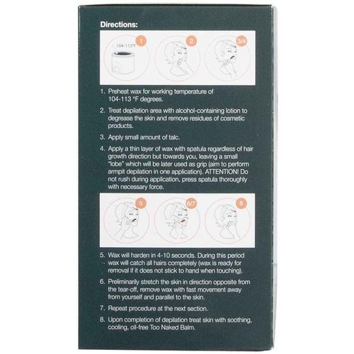 TOO NAKED HAIR REMOVAL Azulene Strip-Free Wax, Medium Transparency, Salon Wax, 28.8 oz