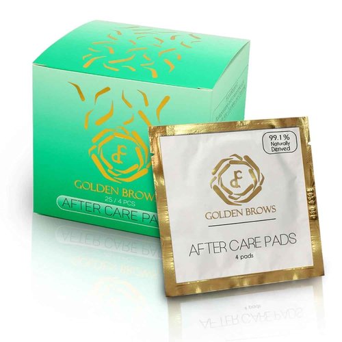 Golden Brows Premium After Care Cotton Pads | Fragrance Free Plant-Based Rounds for Face & Skin | Gentle Makeup Remover Wipes & Post-Procedure Care Essentials – 25 Pack