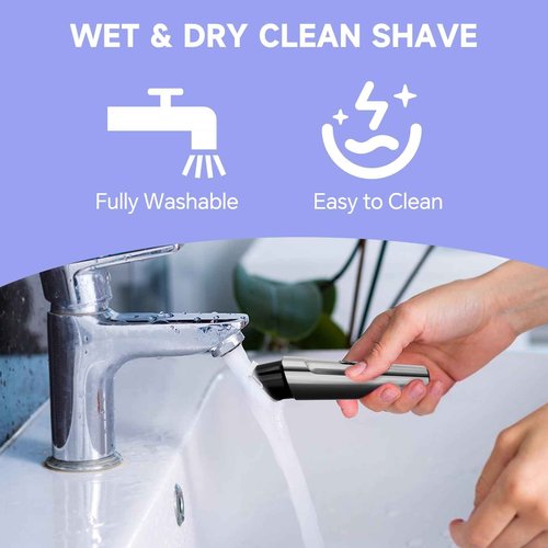 Beard Trimmer for Men, 5-in-1 Cordless Hair Clipper Kit with Foil Razor, Waterproof Body, Nose & Ear Groomer, Precision Trimming for Beard, Hair & Body Care (Gray)
