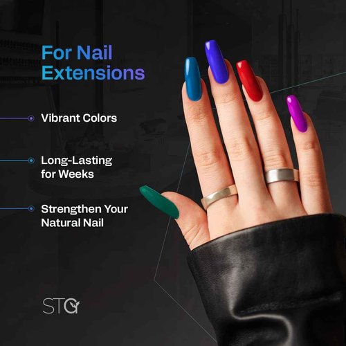 STG Acrylic Systems' Professional Grade EMA Acrylic Monomer -MMA Free, Primerless, Non-Yellowing Nail Sculpting Liquid (Monómero Acrílico), Purple, 16oz