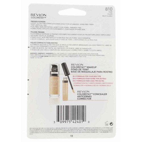 Revlon ColorStay Pressed Powder, Fair [810] 0.3 oz (Pack of 4)