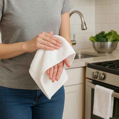 The Towels Haven Luxurious Wash Cloths for Showering [13x13] - Thick, Soft, 100% Cotton Washcloths [Pack of 12] Absorbent Face Towels for Bathroom, Gym, and Spa Ideal for Daily Skincare (Navy Blue)