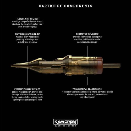 kwadron Premium Tattoo Cartridge Needles Box of 20 (9MGMT 0.35)