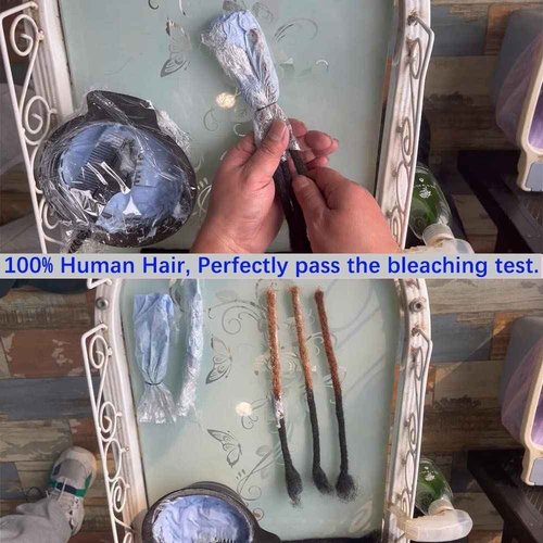 0.6cm 6 Inch Loc Extension Human Hair Thickness Natural Black Full Handmade Permanent Locs Can Be Dyed and Bleached for Women Men Kids Dreadlock Extensions Real Human Hair