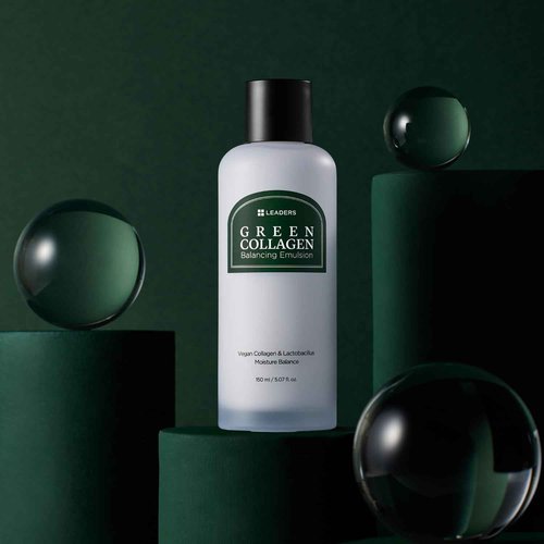 LEADERS Green Collagen Balancing Emulsion – Hydrating Emulsion to Balance Skin's Oil and Moisture Levels & Helps Hydrate Dry Skin, Gentle Plant Based Formula – 150ml