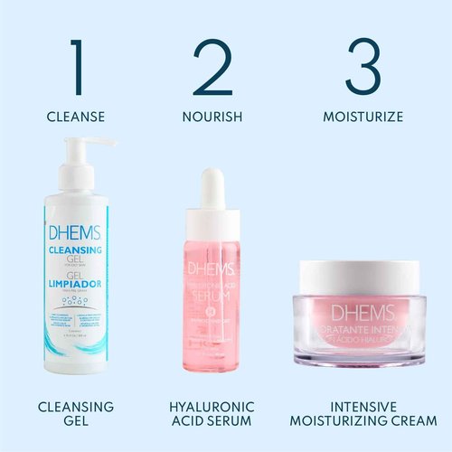 DHEMS Intensive Moisturizing Cream for Face with Hyaluronic Acid, Antioxidant, Hydration & Stimulates Collagen Synthesis for All Skin Types 1.69 Ounces