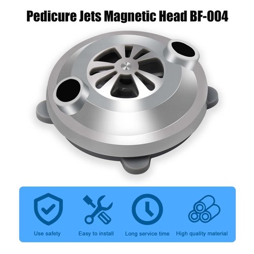 MIYOLO BF-004 Pipeless Magnetic Jet Head for LURACO Jet Motor Pedicure Chair Bathtub Tubs Spa Chairs Accessories Silver