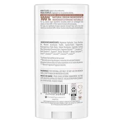 Schmidt's Aluminum-Free Vegan Deodorant Sandalwood & Citrus 4 Count for Women and Men, with 24 Hour Odor Protection, Natural Ingredients, Cruelty-Free, 2.65 oz