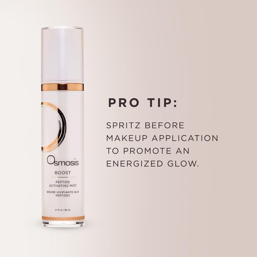 OSMOSIS BOOST Peptide Activating Hydrating Facial Mist with Hyaluronic Acid for Aging, Pigmented, Sensitive and Dry Skin, 2.7 Fl Oz