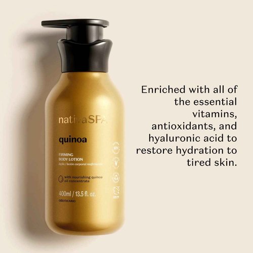 Nativa SPA Quinoa Hand & Body DUO Bundle: Hydrating Body Lotion (13.5 Oz) & Moisturizing Hand Cream (2.6 Oz)