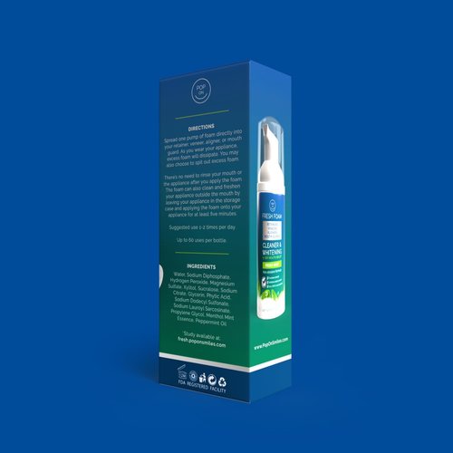 Aligner & Retainer Cleaner Foam – Dry Mouth Relief, Compatible with Invisalign, Aligners, Retainers, Mouth Guards, Night Guards, Veneers, Whitens, Freshens, 3% Hydrogen Peroxide, Mint - 50ml, 2 PC