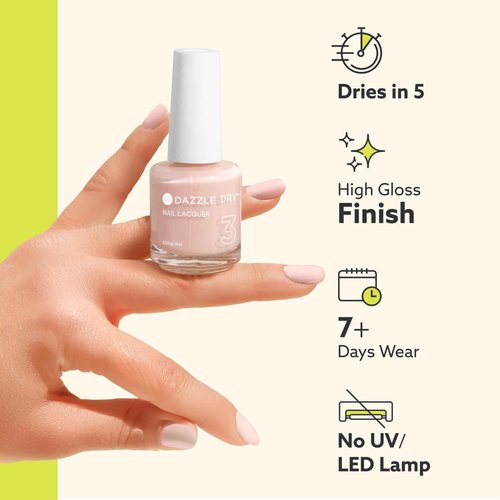 Dazzle Dry Nail Lacquer (Step 3) - Soulmate - A bubblegum pink. Full-coverage cream. (0.5 fl oz)