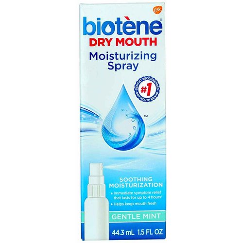 Biotene Moisturizing Mouth Spray Gentle Mint, 1.5 FL OZ (Pack of 2)