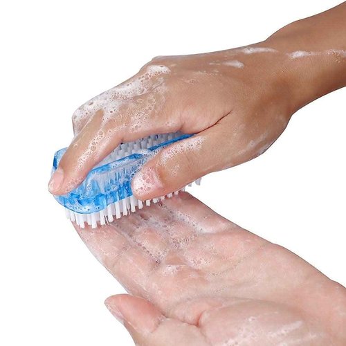 Xjinmin Two Sided Nail & Foot Cleaning Brush Set, Soft & Stiff Bristles, 8 PCS