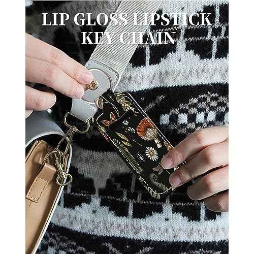 Chapstick Holder Keychain Fashion Lipstick Sleeve Lip Balm Portable Pocket Lip Gloss Tube Holder