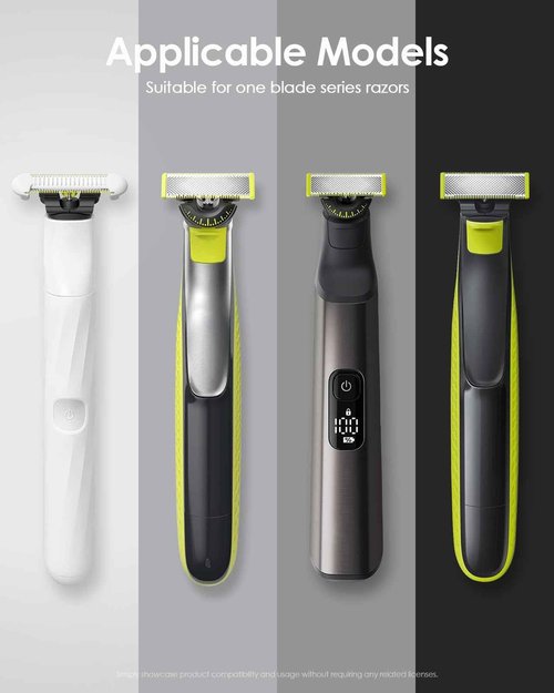 Yinke Travel Shaver Case with Attachments Storage Box for Hybrid Electric Trimmer, Waterproof Hard Carrying Case Portable Storage Bag for O Blade, Beige