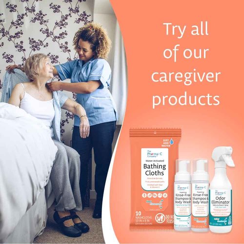 The Pharma-C Company - Foaming Rinse Free Shampoo & Body Wash [6 pack] - Fragrance & Dye Free - Hospital Tested Gentle No-Rinse Formula Leaves Hair & Body Fresh & Clean