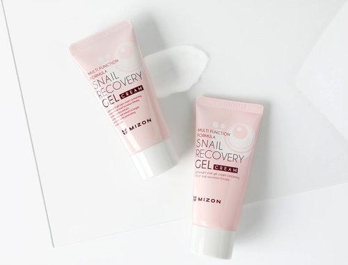 MIZON Set of Two Snail Recovery Gel Cream Snail Mucin for Fine Lines Skin Elasticity Moisture Fragrance-Free Korean Skincare(45ml 1.52 fl.oz -Pack of 2)