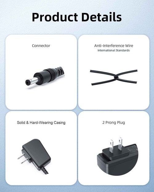 8V Power Cord Compatible with Philips Norelco HQ840 Multigroom Series 3000 MG3750 MG3750/60 MG3760 Charger Shaver Power Supply