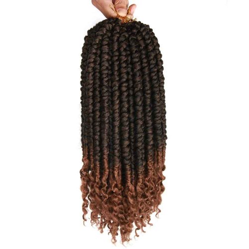 14 Inch Twist Crochet Hair Spring Twist Crochet Senegalese 8 Packs Crochet Hair For Black Women (14inch (Pack of 8), T1B/30#)