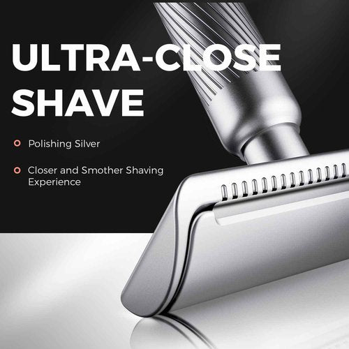 ZOMCHI Upgrade Safety Razor for Men with 60 Counts Safety Razor Blades for Shaving