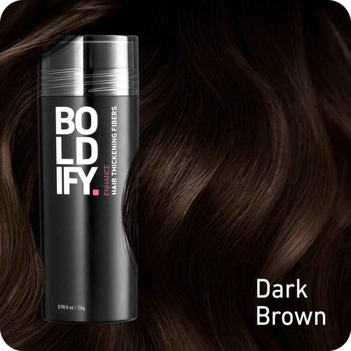 Hair Fibers (DARK BROWN) + Biotin Gummies: Boldify Conceal & Glow Bundle: Undetectable & Natural for Men & Women, Vegan & Sugar Free