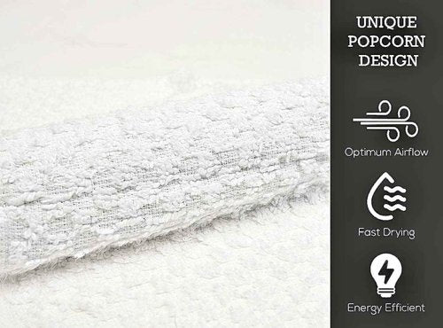 Tukasa Linens 16 Pack Cotton Washcloths for Body and Face, 12x12 Inches, Pack of 16, Multipurpose and Lightweight Wash Clothes for Face. Highly Absorbent - Travel and Bath Towel (White)