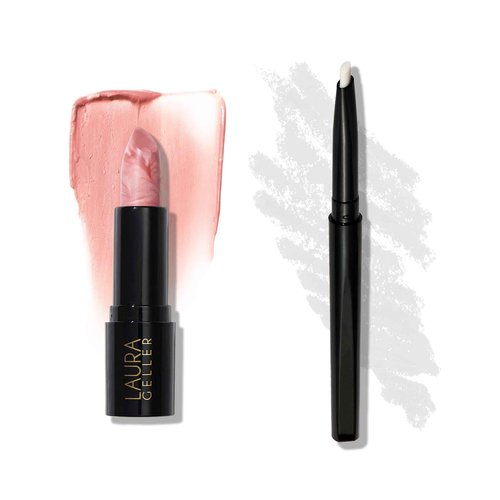 LAURA GELLER NEW YORK Italian Marble Sheer Lipstick, Berry Vanilla + Modern Classic Invisible Color Locking Lip Liner, Clear