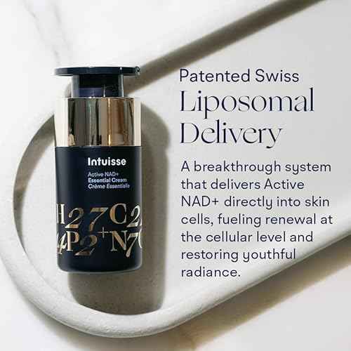 NAD+ Essential Cream ? Rejuvenating Cream with Natural Peptides & Squalane - 5% Pharma-Grade NAD+ Advanced Liposomal Formula ? Skin Tightening, Plumping, Intensely Hydrating - 15ml