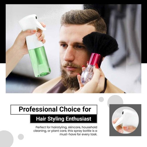 Practix Continuous Mist Spray Bottle – Ultra Fine Mist for Hair Styling, Salon Use, and Versatile Applications – 5 oz Octagon Shape Empty Bottle – Variety Pack of 4