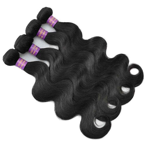 14A Human Hair Bundles 22 Inch Body Wave Bundles Human Hair 100% Unprocessed Brazilian Virgin Hair Body Wave 1 Bundle Human Hair Extensions for Women Natural Color Quick Weave