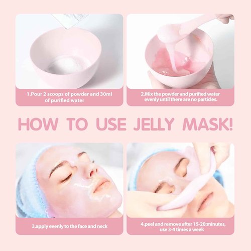 MEWEACHI Jelly Mask For Facials Professional,Spa facial mask Rubber Mask, Moisturizing&Hydrating for Wrinkles&Acne,23 Fl Oz Jar Face Mask SkinCare,Natural Gel Face Masks Facial Mask (Himalayan salt)