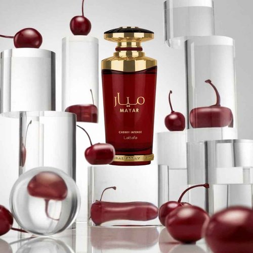 Lattafa Mayar Cherry Intense for Unisex Eau de Parfum Spray, 3.4 Ounce / 100 ml