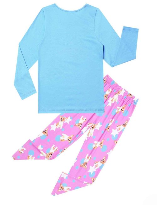 Jxstar Matching Girls&Dolls Pj Set Dog Pajamas Fall Winter Cotton Sleepwear,Size 6 7