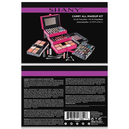 SHANY All In One Makeup Set, 67 Colors Eyeshadow, Blushes, Face Powder, Lipstick, Eye liners, Make up Pencils and Cosmetics Mirror - Makeup Kit With Reusable Beauty Organizer Train Case - Pink
