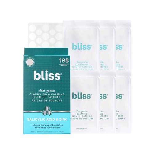 Bliss Clear Genius Blemish Patches – Salicylic Acid & Zinc for Fast Relief & Prevention, Clarifying Spot Treatment - 3 Pack