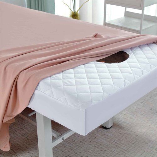 MWNAGO Waterproof Massage Table Fitted Sheet with Face Hole, Spa Bed Cover Sheets Suitable for Beauty, Spa 31.5 * 75 in