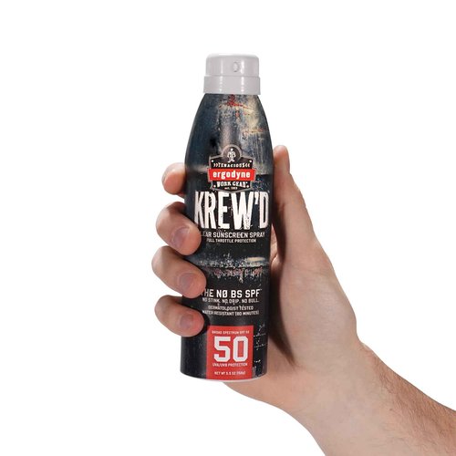 Ergodyne KREW’D 6353 Sunscreen Spray, Broad Spectrum SPF 50, Water Resistant, 5.5 oz