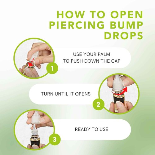 BodyJ4You Piercing Keloid Bump Removal - Natural Oil Piercing Bump Treatment - Nose Septum Belly Ear Cleaner Soothing Skin Recovery Solution - Safe Care New Piercing Reduce Scars - 4 x 0.33 Fl Oz