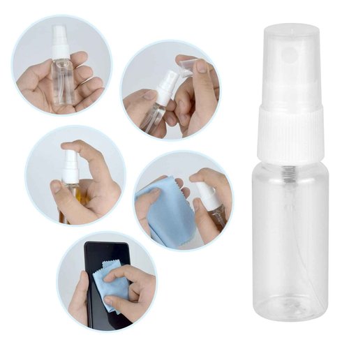 FOHOLA 2 Pcs Spray Bottles, 20ML Clear Empty Refillable Atomiser, Mist Sprayer Bottles, Small Travel Spray Bottle Set (2)
