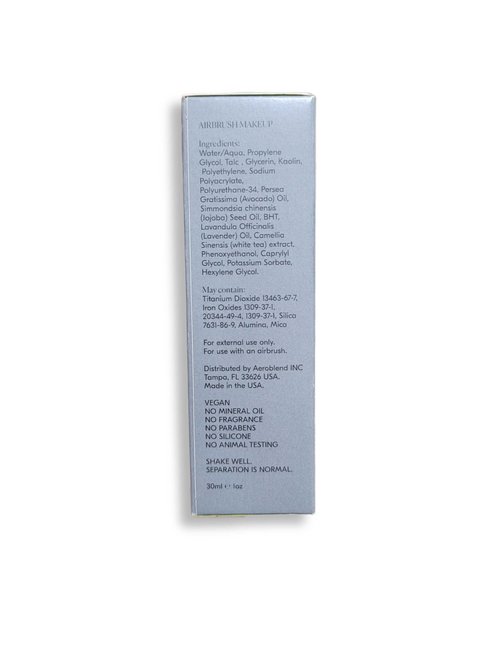 AEROBLEND Airbrush Foundation Makeup (N20) Professional, Water-Based, Buildable, Long-wearing, For all skin types, 1 oz