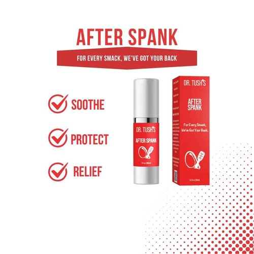 Dr. Tush's After Spank – Cooling Aftercare Gel for Post-Play Skin Support | Vegan Formula with Arnica, Vitamin E & Peppermint | 30ML Airless Pump