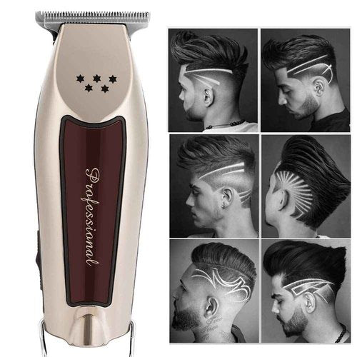 JoyGlow Cordless T-Blade Trimmer - 5 Star Compact Precision Trimmer for Lining & Close Trimming, Professional Hair Cutting Kit for Barbers and Stylists (Silver)