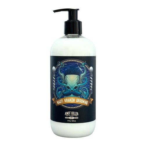 Knot Killer Leave In Conditoner, 17 fl oz - Sulfate & Paraben Free, All Natural Hair & Beard Detangler, Cooling Pepermint Moisturizer for All Hair Types