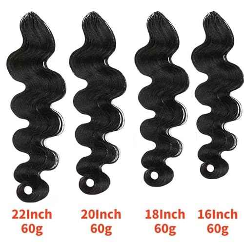100% Human Hair Body Wave Knotless Pre-Separated Crochet Hair feather crochet human hair extensions for Women Natural Color 16 Inch 120g