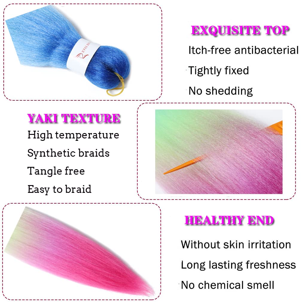 Pre Stretched Braiding Hair Extensions 30 Inch 3 Packs Crochet Twist Braids Hair High Temperature Synthetic Fiber Braid Hair Hot Water Setting（30",E7）