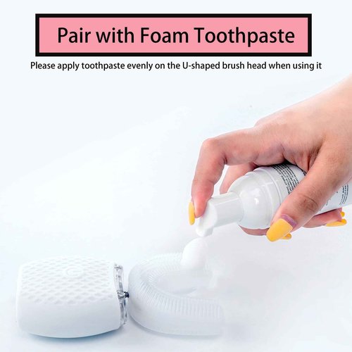 Ultrasonic Toothbrush for Adults - Automatic Electric Toothbrush with Soft Bristles & 30s Timer Rechargeable Portable Design with Wireless Charging Waterproof & Washable for Travel & Home Use (White)