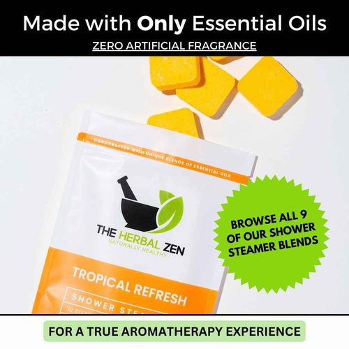 Tropical Refresh Shower Steamers Aromatherapy with Citrus Essential Oils,Made in The USA Shower Bomb Aromatherapy, Self Care Gift, Spa Day Gifts, Birthday Gifts, Gift for Her