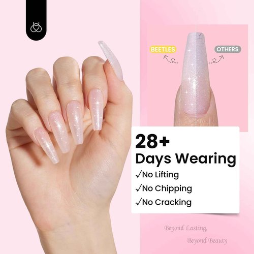 Beetles Hard Gel for Nails Kit,3 Colors 9 in 1 Clear Nude Glitter Sculpted Gel Nail Extension Sculpting High Hardness for Salon Professionals Women,Nude Pink & Clear Builder Nail Gel UV & LED Cured